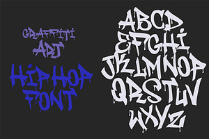 Hip Hop Graffiti Font White Tag