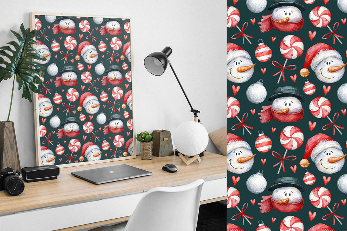 Cute snowmen collection, a Decorative Illustration by Aquarellka (Photo 4 of 9)