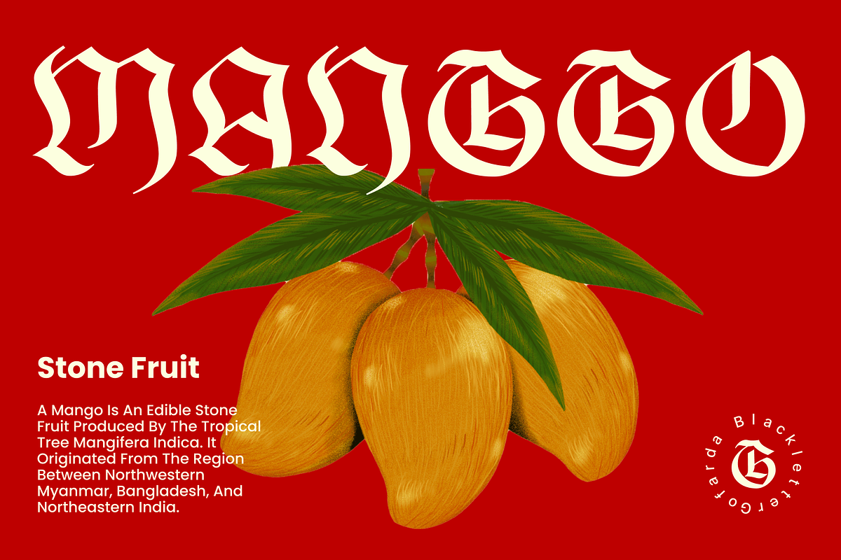 Gofarda Gothic Blackletter, a Blackletter Font by Fitrah Type (Photo 9 of 15)