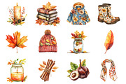 Hello Fall Toile De Jouy Clipart, an Illustration by Design Market (Thumbnail 3 of 3)