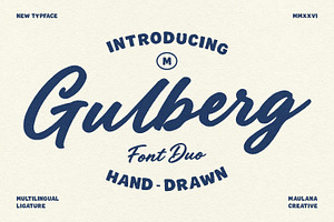 Gulberg Dry Font Duo Script Sans, a Script Font by Maulana Creative