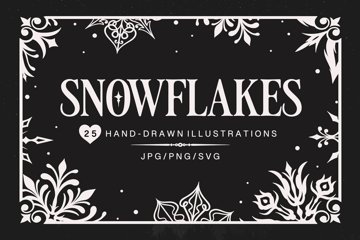 Snowflakes. 25 Illustrated Elements, an Object Graphic by Vicccky (Photo 1 of 7)