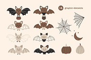 Halloween bat clipart, a Seasonal Illustration by EltaMaxArt (Thumbnail 2 of 6)