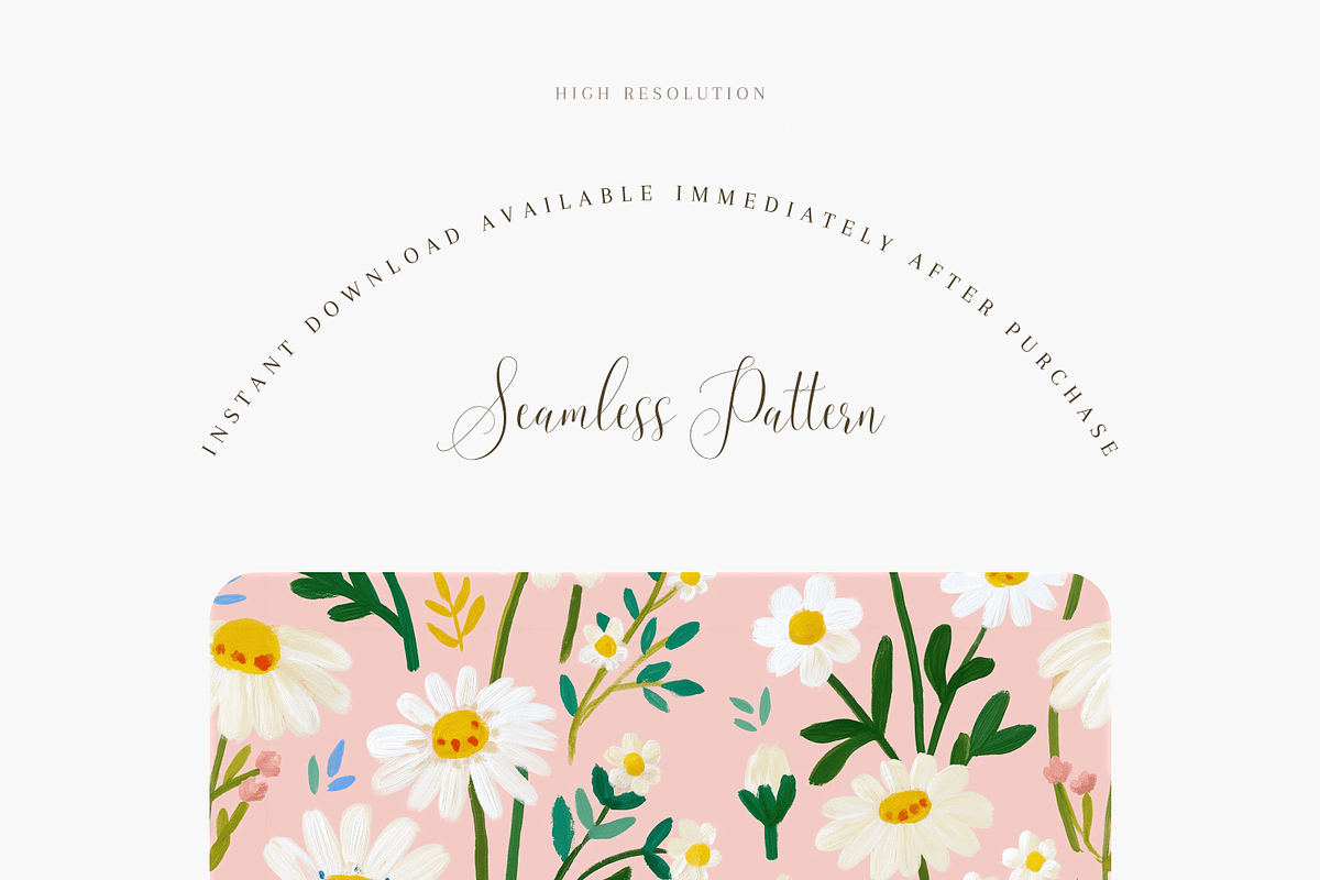 Daisy Wildflower Seamless Pattern, a Pattern Graphic by Pati Charm Studio