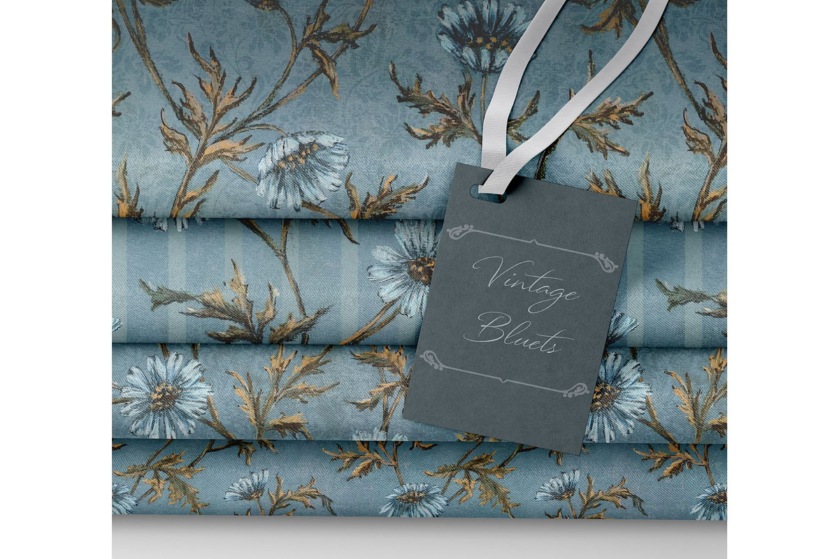 Vintage Bluets Pattern, a Pattern Graphic by MouseGrey (Photo 11 of 14)