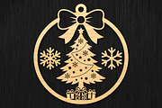 Christmas Tree SVG Laser Cut, an Object Graphic by DreamCafeArt (Thumbnail 3 of 4)