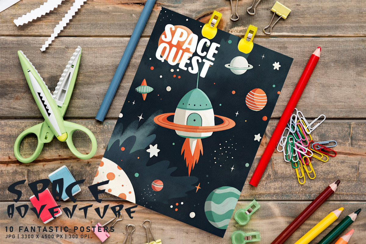 Space Adventure, a Decorative Illustration by Digital Art Creations (Photo 6 of 6)