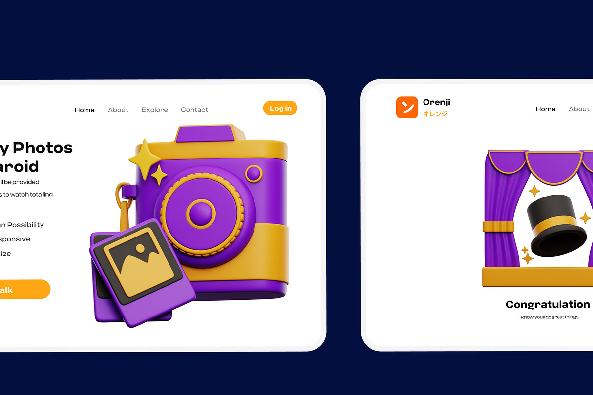 Birthday 3D Icon pack, a Food & Drink 3D Model by orenjidesign (Photo 6 of 8)