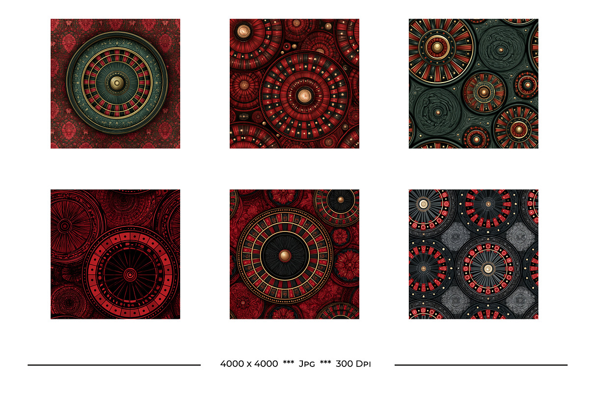 Roulette Wheel Retro Art Styles, a Pattern Graphic by karenfoleyphoto (Photo 10 of 11)