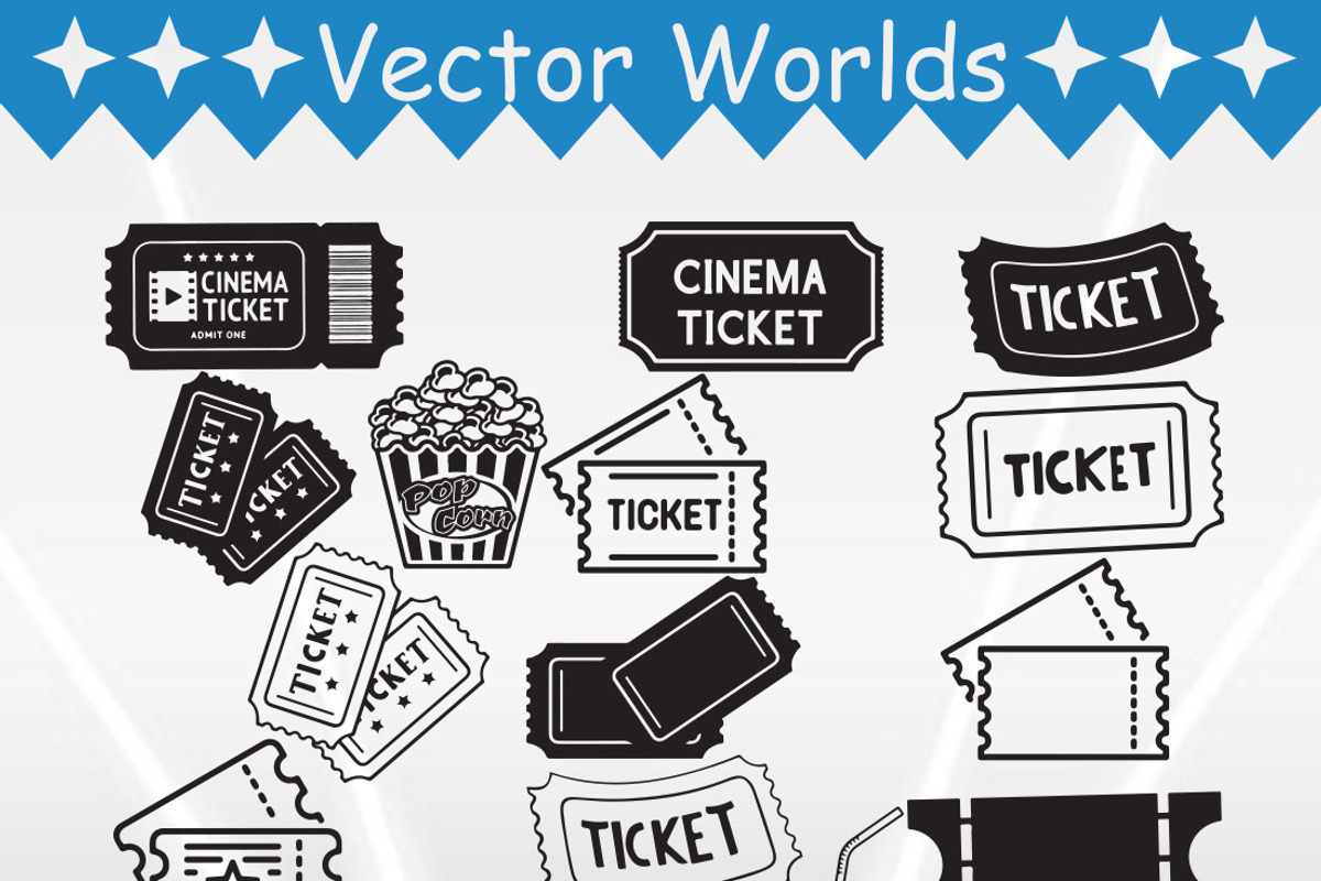 Ticket Svg, Cinema, Tickets Svg, an Object Graphic by VectorWorlds (Photo 2 of 3)