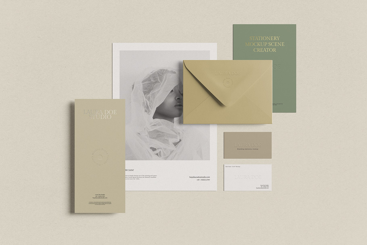 Stationery Mockup Scene Creator, a Product Mockup by Tahtagraphic (Photo 1 of 14)