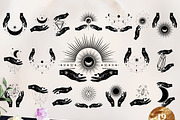 Sun, Moon, Sunbursts, Women's hands, an Object Illustration by Diana Kovach (Thumbnail 4 of 9)