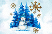 Christmas Snowman PNG Bundle, an Illustration by Designworld (Thumbnail 8 of 10)