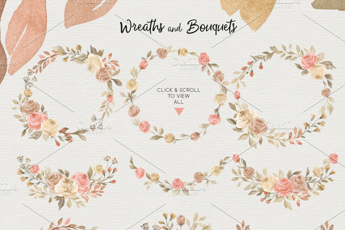 Roses Story Design Kit watercolor, a Texture Illustration by NataliVA (Photo 2 of 10)