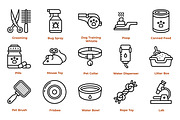 Pet Care Icon Pack, an Outline Icon by Tekuni (Thumbnail 2 of 10)