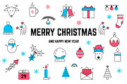 Christmas Icons & Seamless Patterns, an Outline Icon by Iryna Danyliuk (Thumbnail 1 of 4)