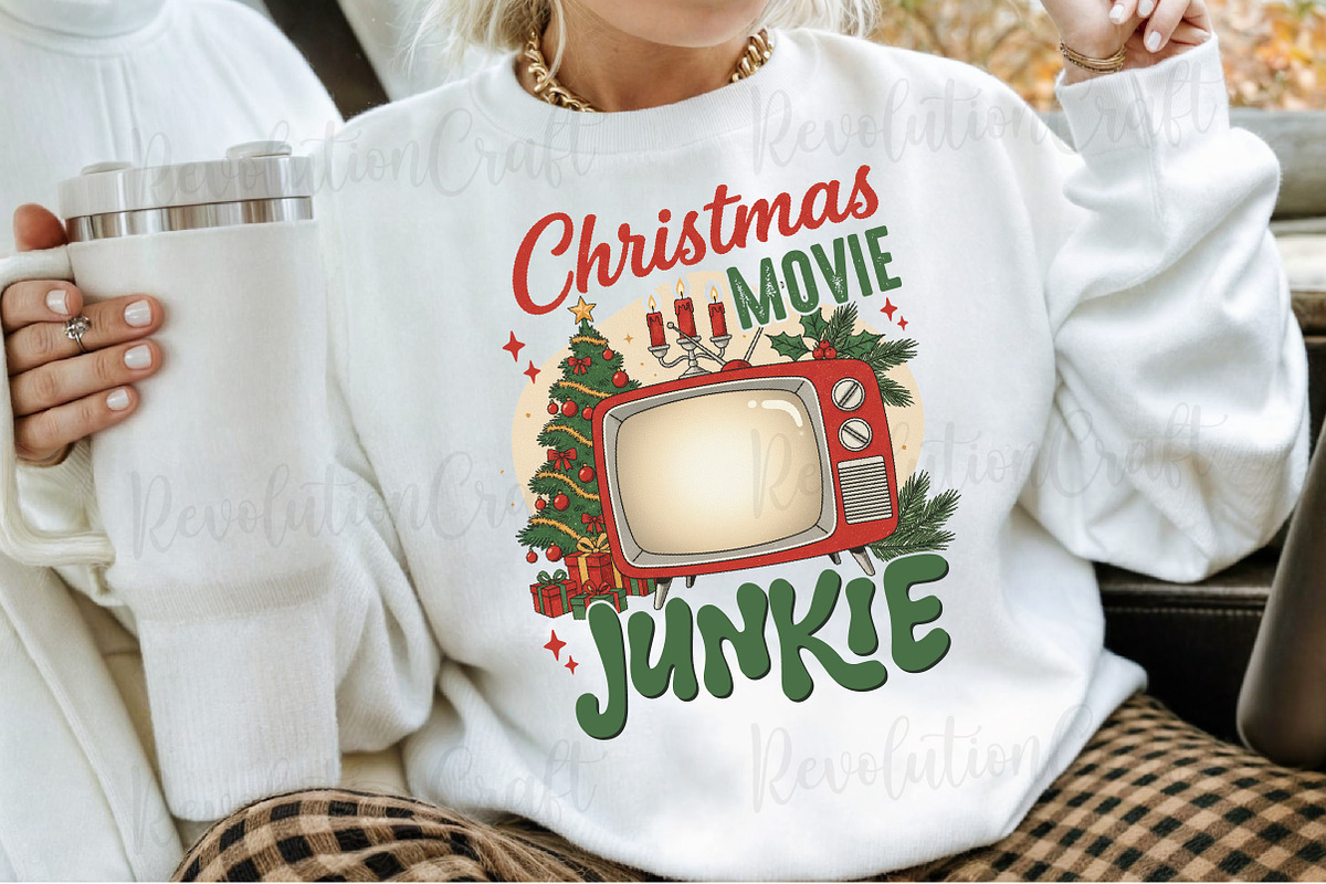 Christmas Movie Junkie Sublimation, an Illustration by OK Design (Photo 3 of 4)