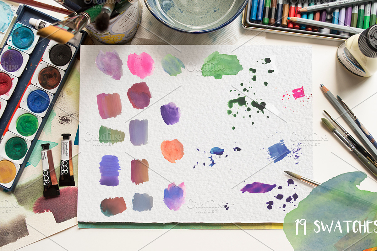 WATERCOLOR SET, a Texture Illustration by Mel's Shop (Photo 3 of 14)