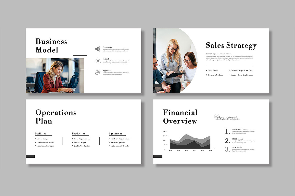 Minimal Business Plan Presentation, a Presentation Template by Mighty-Slide (Photo 5 of 6)