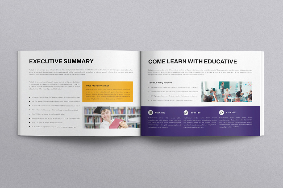 Education Template Landscape, a Brochure Template by E-Type (Photo 2 of 7)