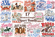Western Cowgirl & Cowboy Clipart, a Seasonal Illustration by OK Design (Thumbnail 1 of 6)