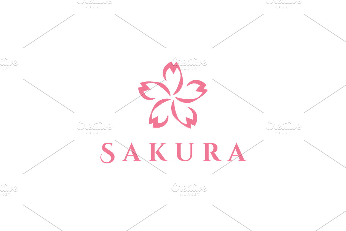 Sakura icon template illustration, a Branding & Logo Template by Dyn Studio (Photo 2 of 2)