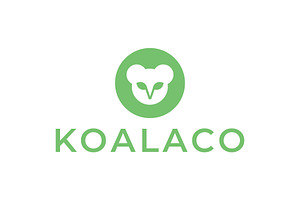 simple head koala icon logo
