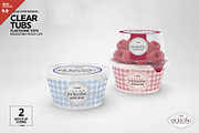 Clear Tubs Flat or Dome Lid Mockup, a Packaging Mockup by INCDesign (Thumbnail 1 of 10)