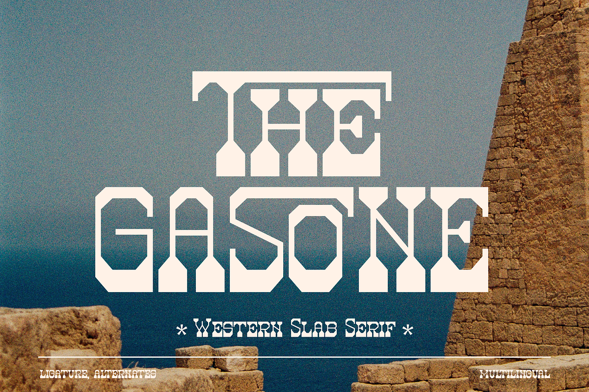 The Gasone | Western Slab Serif, a Slab Serif Font by Denustudios (Photo 1 of 15)