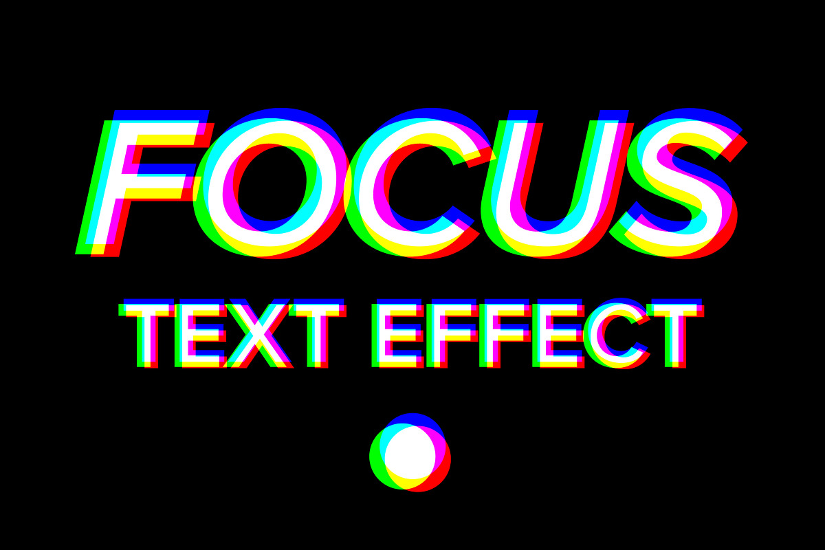 Editable bad focus text style effect, a Layer Style Add-On by Orson