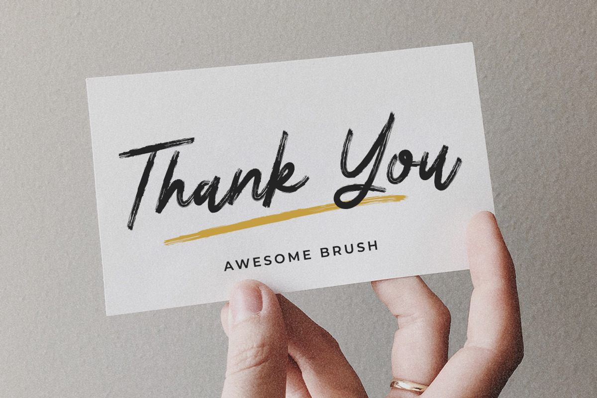Awesome Brush, a Handwritten Font by Gatype (Photo 8 of 8)