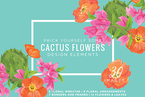 Cactus Flowers Graphic Kit