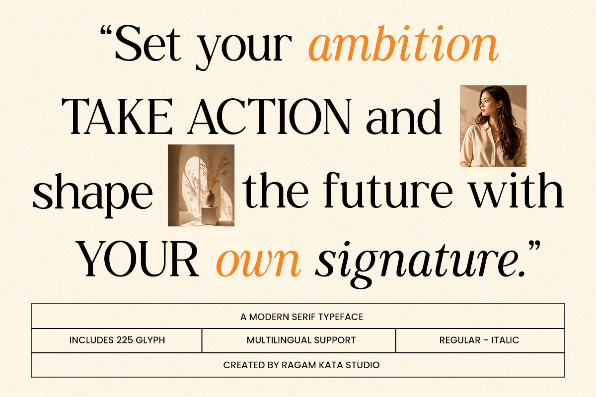 Giteral - Stylish Editorial Serif, a Serif Font by RagamKata (Photo 4 of 10)