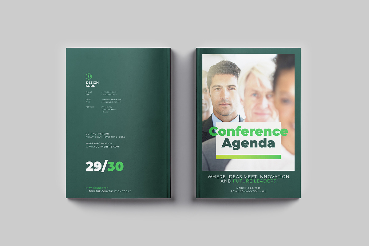 Conference Agenda Brochure Template, a Brochure Template by Designsoul14 (Photo 9 of 9)