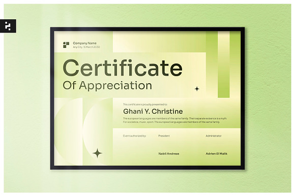 Calm Gradient Certificate preview 5
