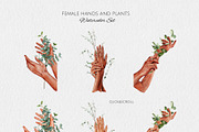 Female Hands and Plants Watercolor, a Person Illustration by Yakovleva Margarita (Thumbnail 7 of 9)