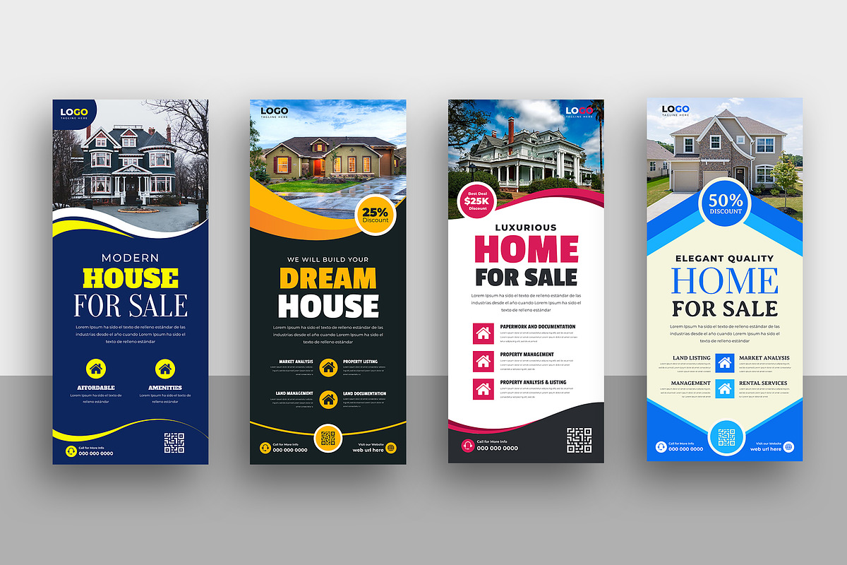 Real Estate standee roll up banner, a Stationery Template by Designgrove