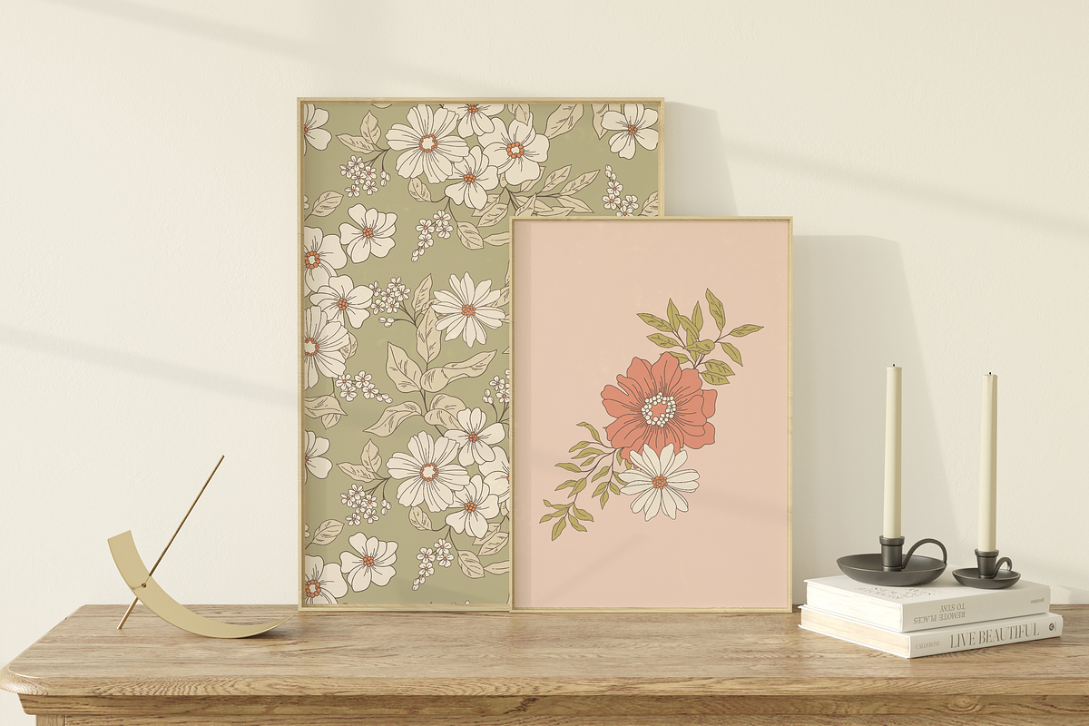 Summer Floral Patterns and Vectors, a Decorative Illustration by Emma Webb Studio (Photo 13 of 14)