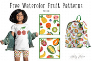 Watercolor Fruit with & without Face, a Food Illustration by Ashley Katrina (Thumbnail 7 of 10)
