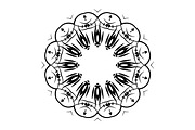 Modern Black and White Mandala Pack, a Decorative Illustration by NJ Himel (Thumbnail 82 of 101)