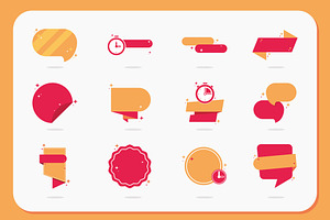 Chat Bubble Banner Icon Set, a Templates & Theme by studiogstock