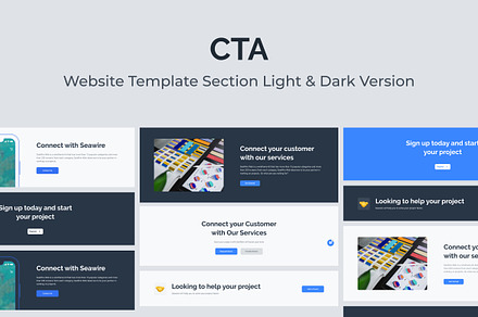 Web Call to Action Template, a Landing Page Template by Kreativ Space
