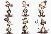 Whimsical Geese Clipart Bundle, an Illustration by Canvas Craft (Thumbnail 4 of 7)