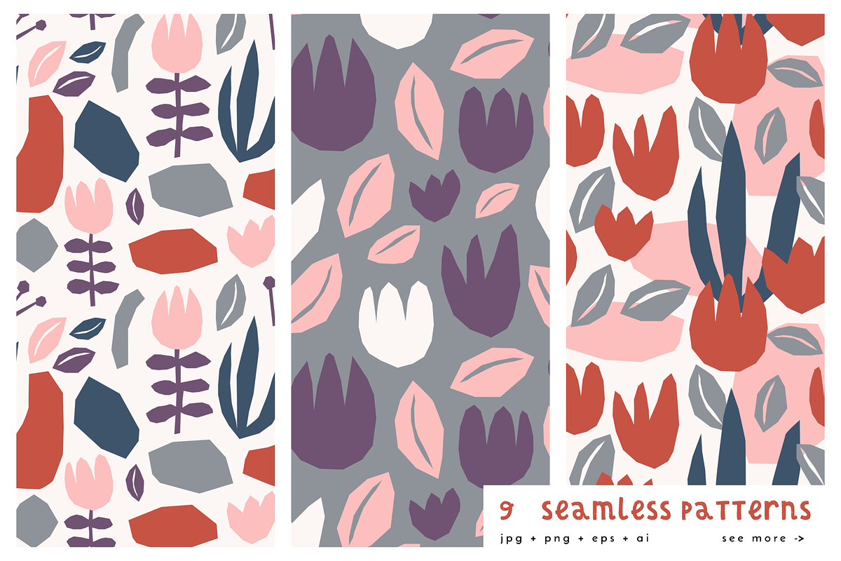Tulip Garden | Shapes + Patterns, a Pattern Graphic by Studio Fevrier (Photo 4 of 11)