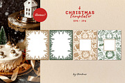 Vintage Christmas Vector Retro Set, a Seasonal Illustration by VerAna (Thumbnail 17 of 18)