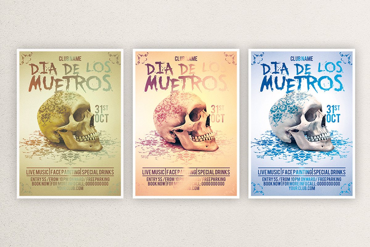 Dia De Los Muertos 3, a Flyer Template by What a Story (Photo 2 of 5)