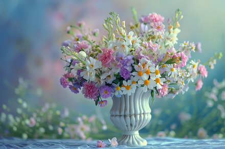 Delicate Bouquet of Flowers in a Whi, a Photo by Iftikhar Alam