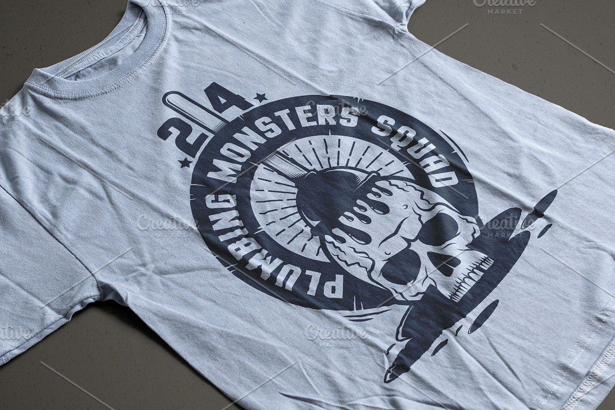Plumbing retro logos, a Branding & Logo Template by Agor2012 shop (Photo 5 of 5)