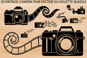 Vintage Camera Film Silhouette