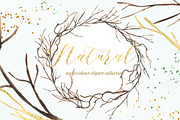 Natural winter. Watercolor clipart., an Illustration by LABFcreations (Thumbnail 6 of 7)